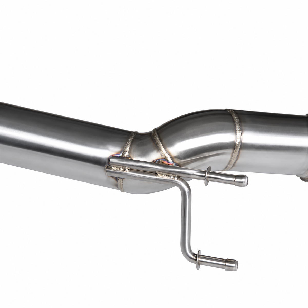 Volkswagen Golf R MK8 OPF catless downpipe pressure line and pipe connection detail